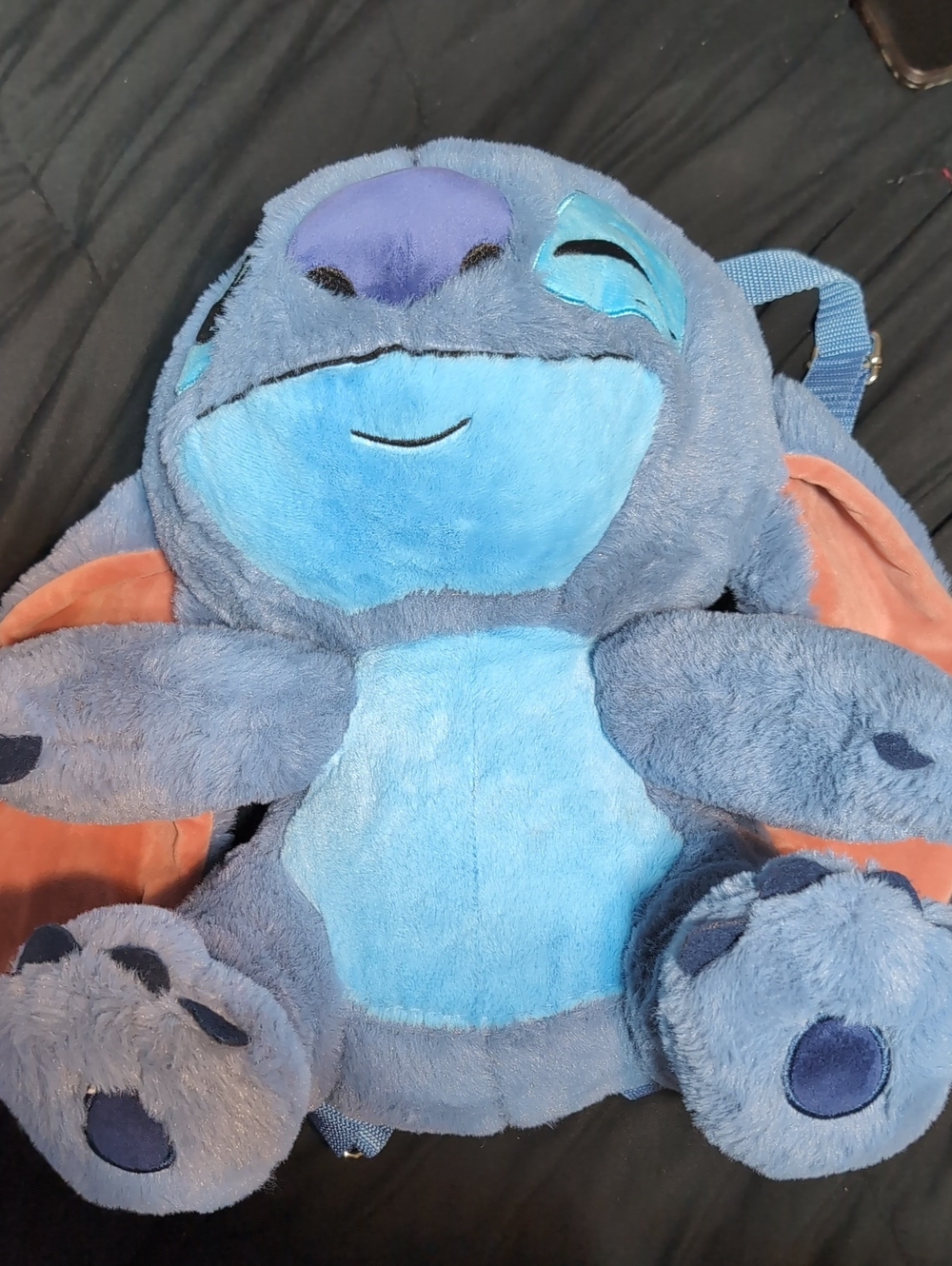 Disney Lilo And Stitch Blue Plush Backpack